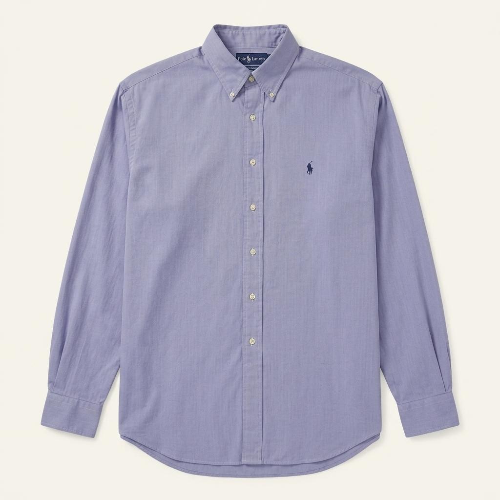 CA226 2XL 폴로 90s 홍콩판 라벤더블루 헤링본 셔츠 남방