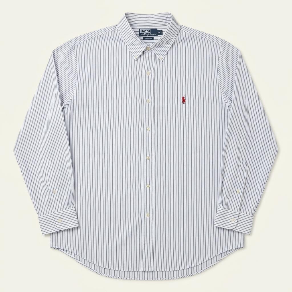 CA157 XL 폴로 00s 블루 핀스트라이프 셔츠 남방 1