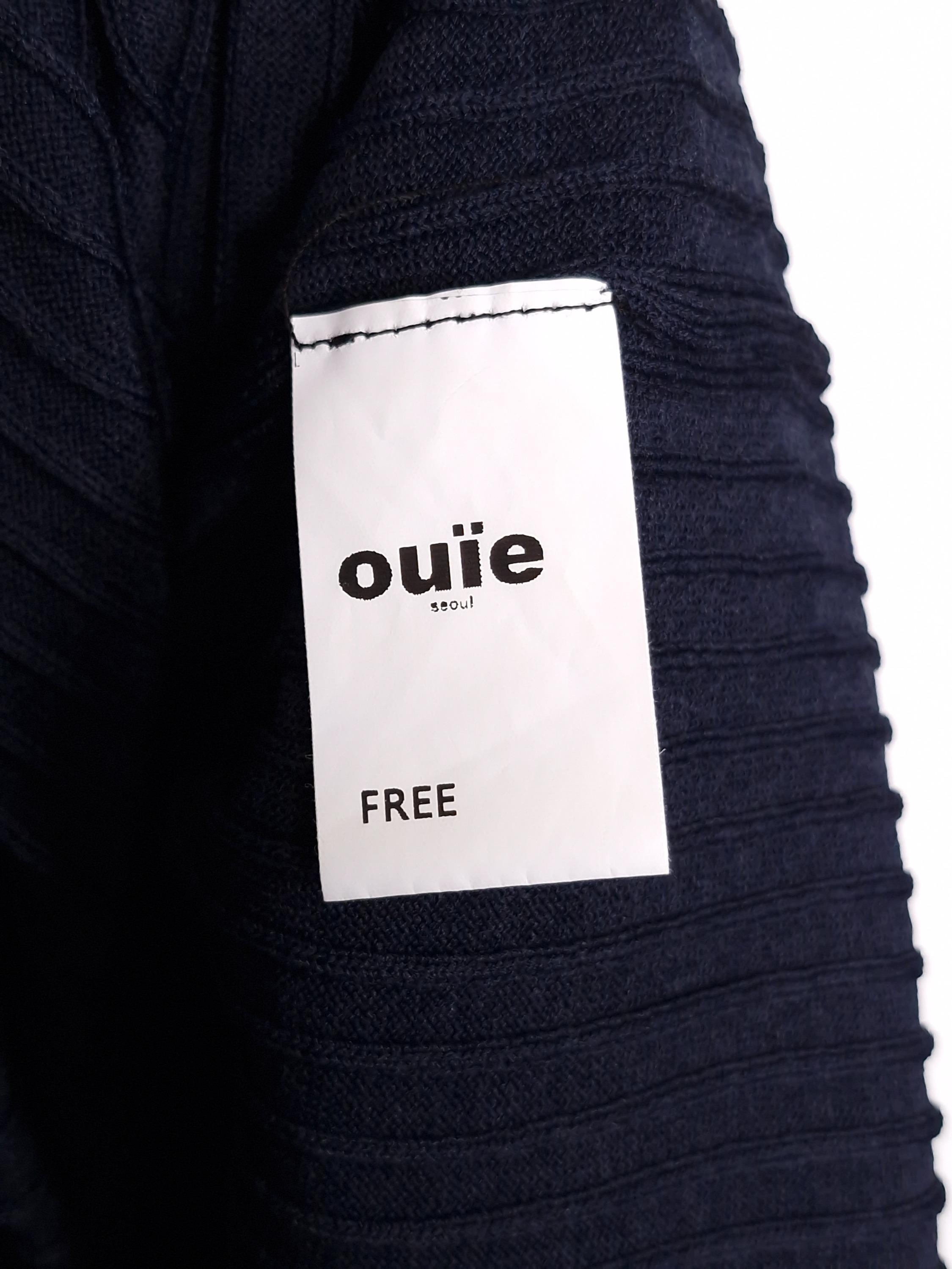 우이 OUIE 네이비 반팔 니트 롱 원피스 Free [A692] 5
