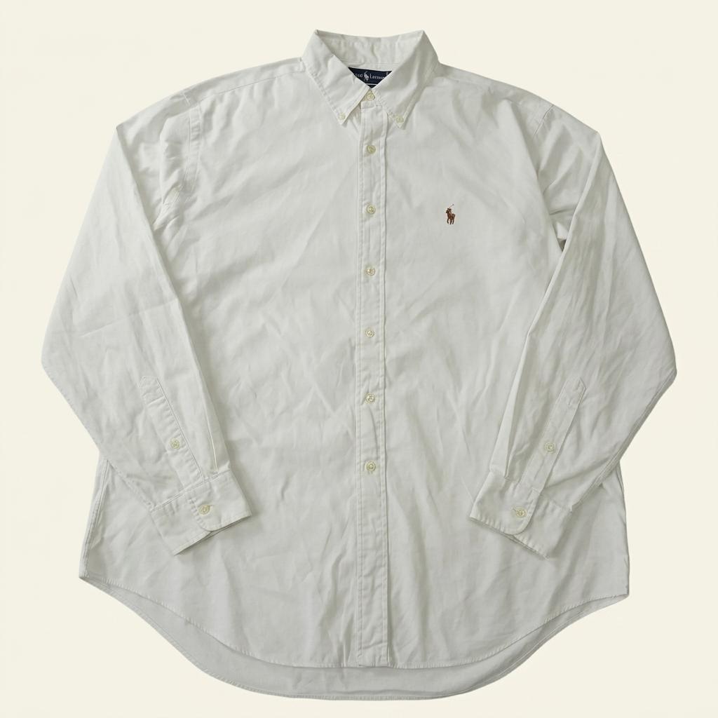 CA105 XL 폴로 야무스 90s 말레이시아판 화이트 셔츠 남방