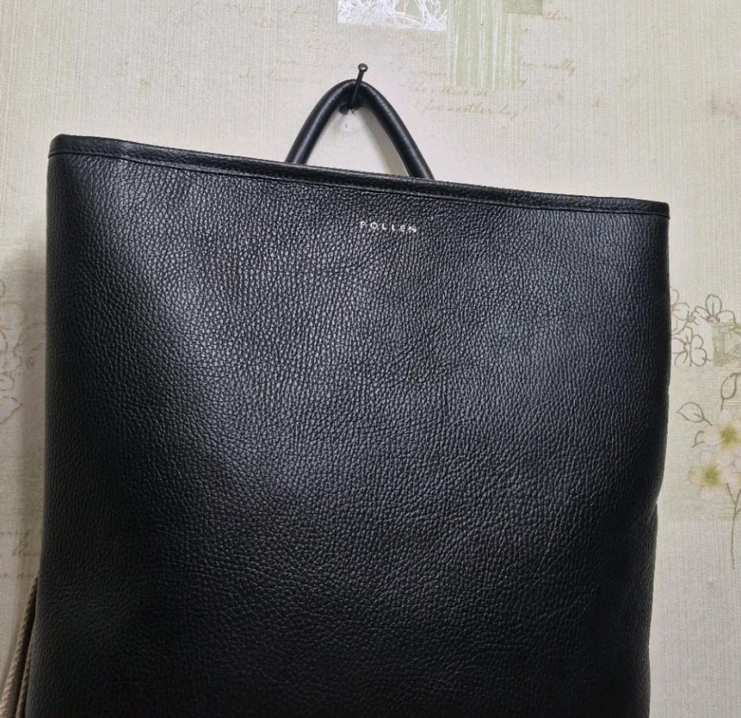POLLEN 블랙 가죽 백팩 40*35*10 5