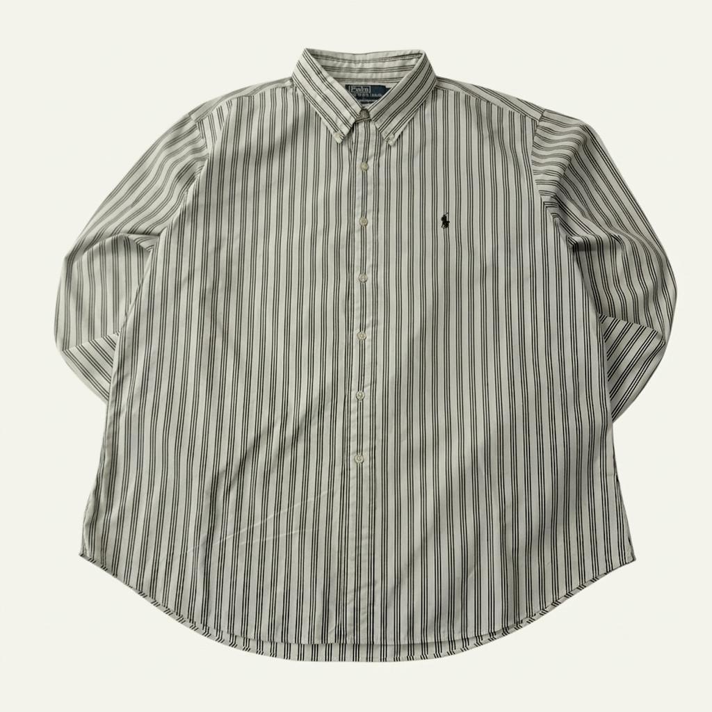 CA512 2XL 폴로 00s 모노 뮤직스코어 스트라이프 셔츠 남방 1