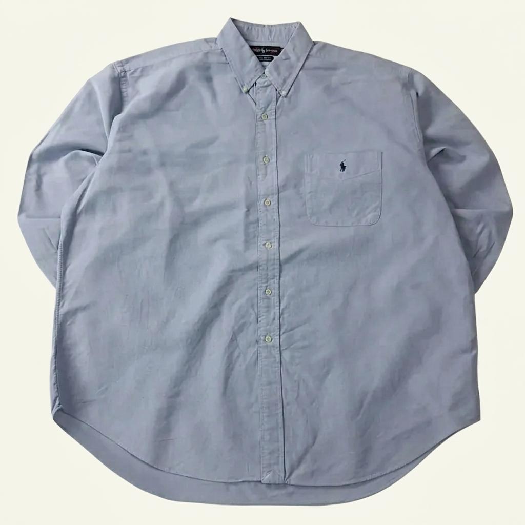 CA516 XL 폴로 빅사이즈 빅셔츠 90s 클래식블루 셔츠 남방 1