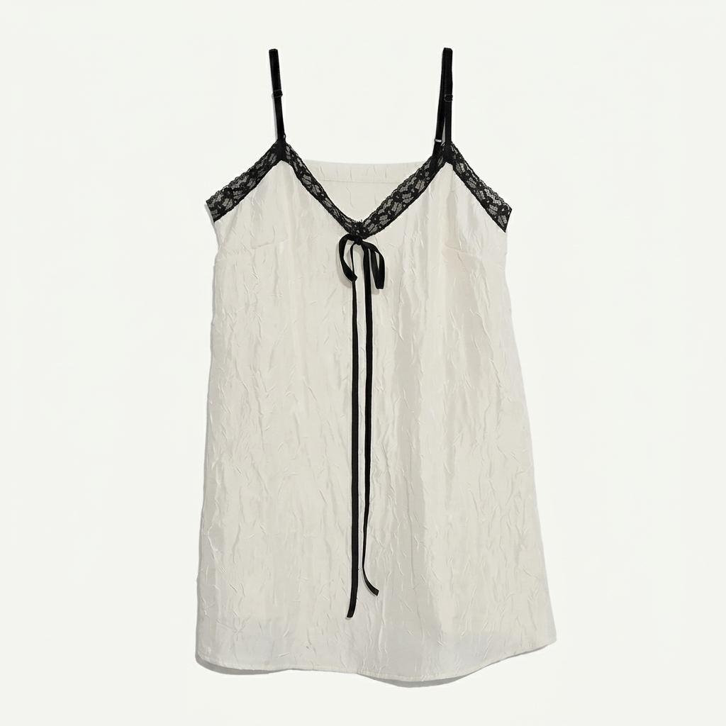 하이스쿨디스코 CRUMPLED SLIP TOP IVORY 1