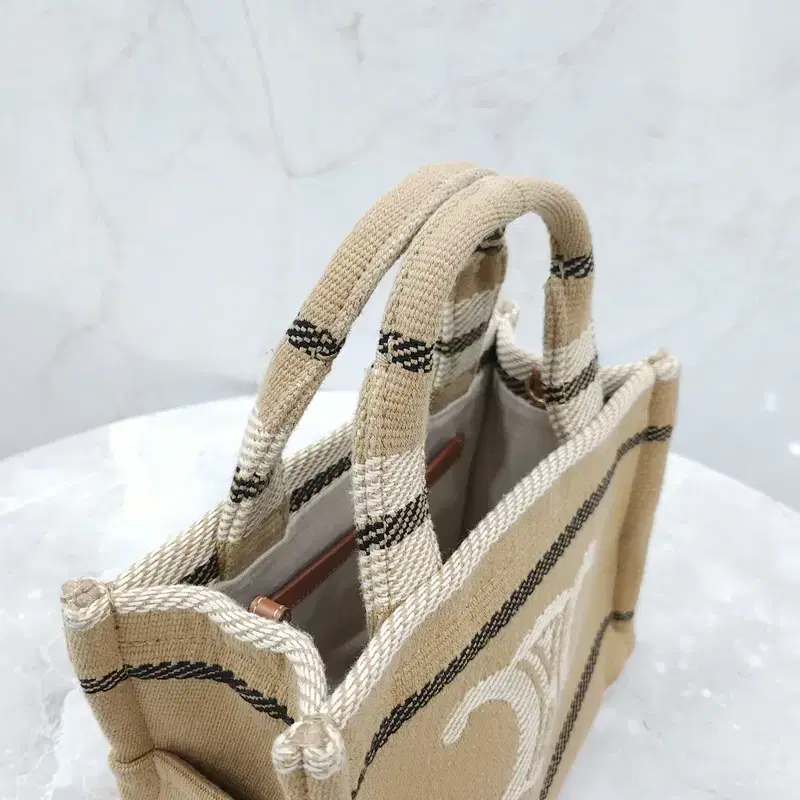 셀린느 스몰 카바스 타이스 트리옹프 텍스타일 베이지 199162EGH 5