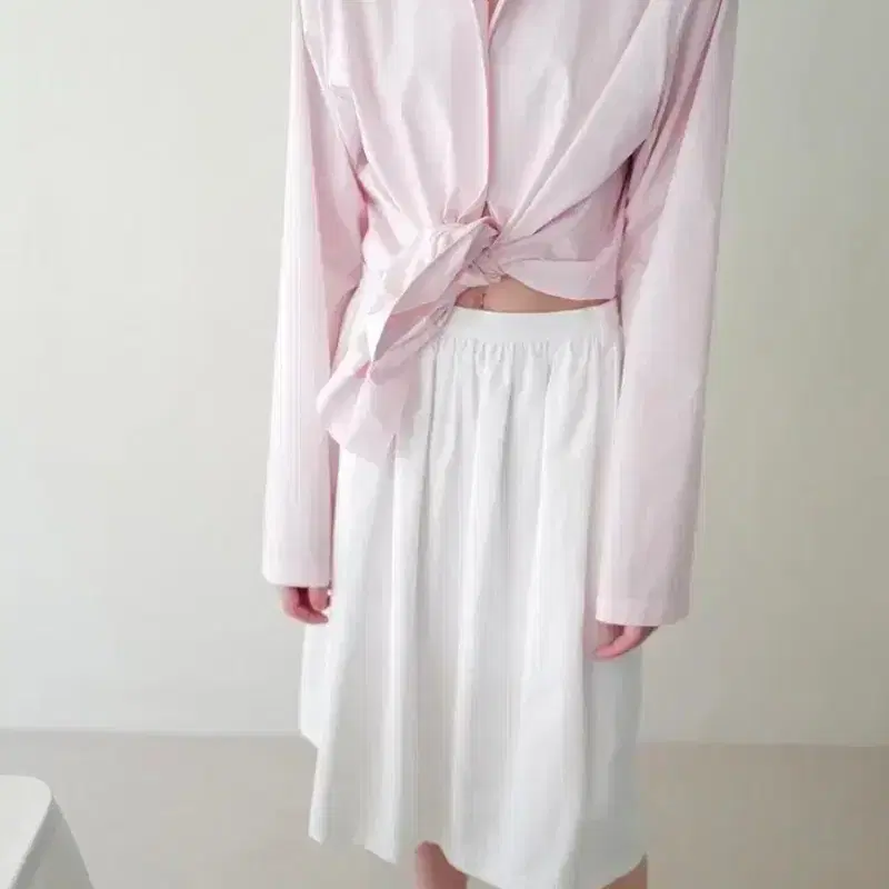 le17septembre FLORE MID FLARE SKIRT [WHITE] 2
