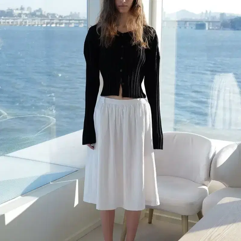 le17septembre FLORE MID FLARE SKIRT [WHITE] 4