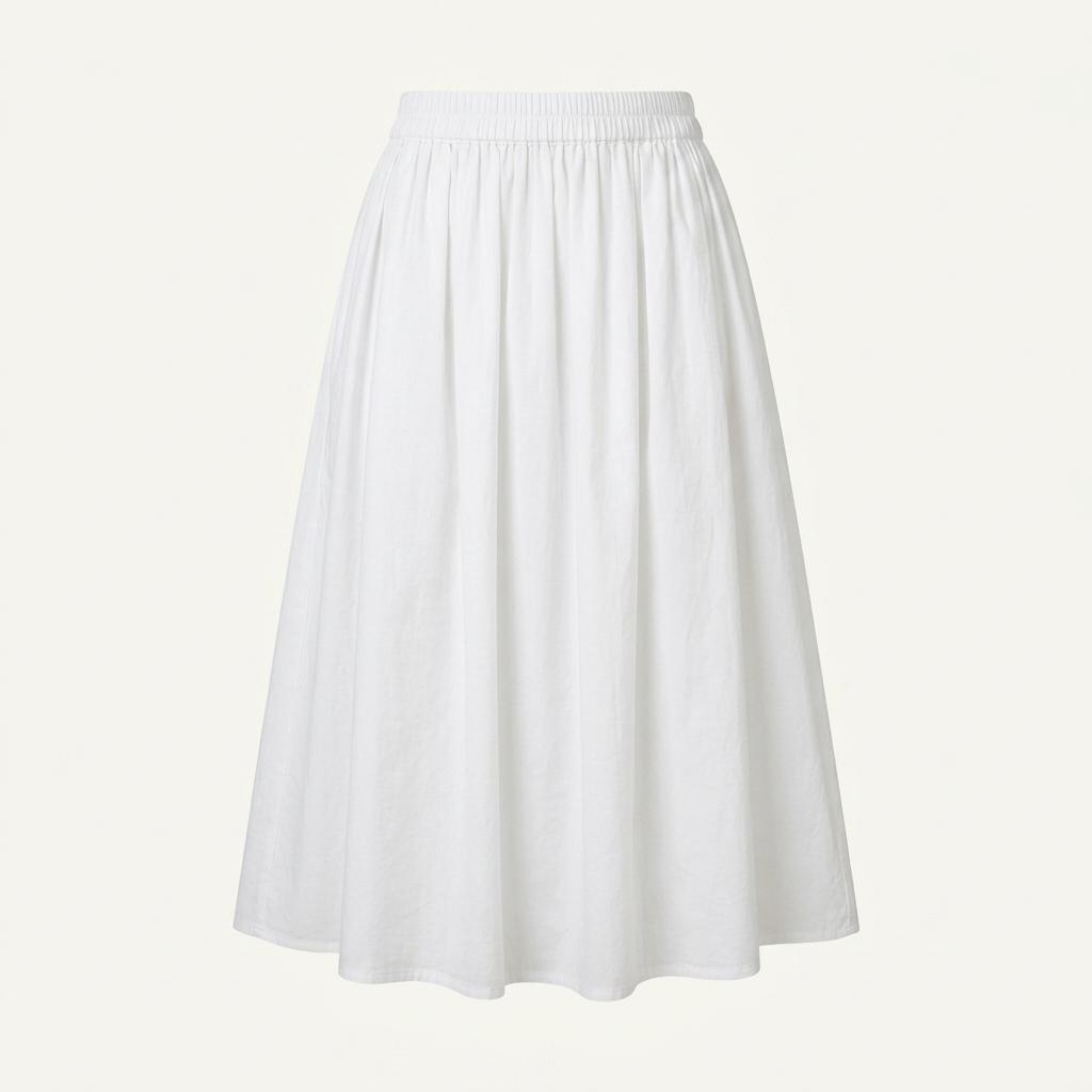 le17septembre FLORE MID FLARE SKIRT [WHITE] 1
