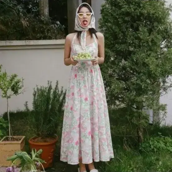 (S) 신스덴 피오레 스카프 롱원피스 선미원피스 휴양지원피스 5