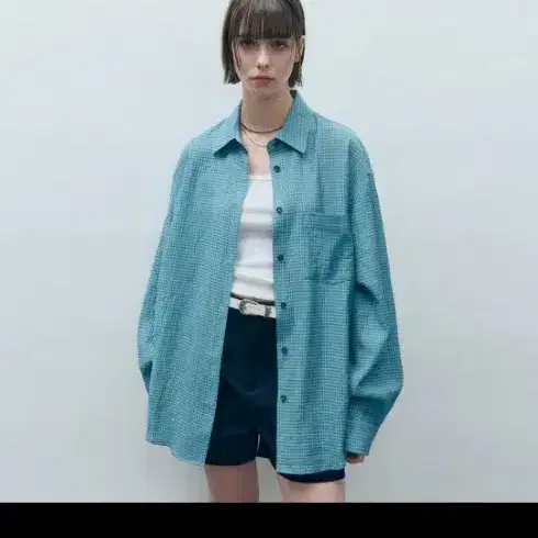 (새상품)몽돌 체크시어서커셔츠 2