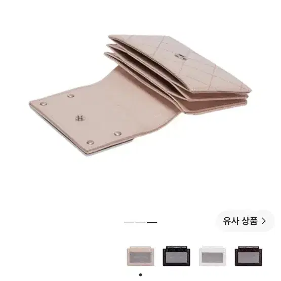 마뗑킴 퀼팅 아코디언 지갑 베이지 새상품 5