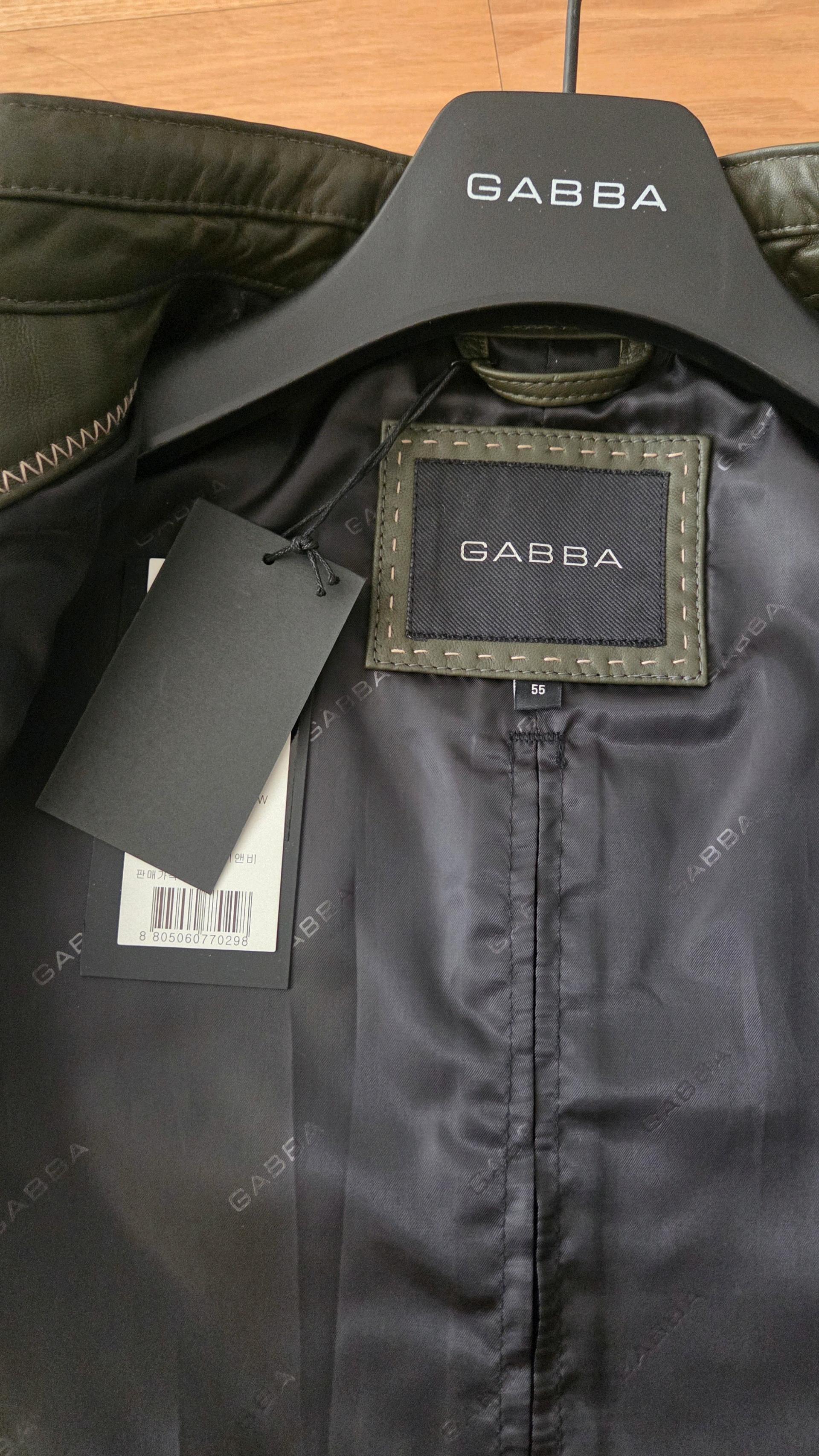GABBA 가바 천연양가죽 라이더 가죽 재킷 카키 4