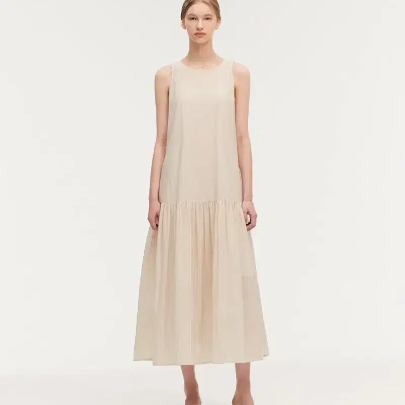 시에 sie 러플 헴 맥시 드레스 원피스 크림 임산부 가능 임부복 3