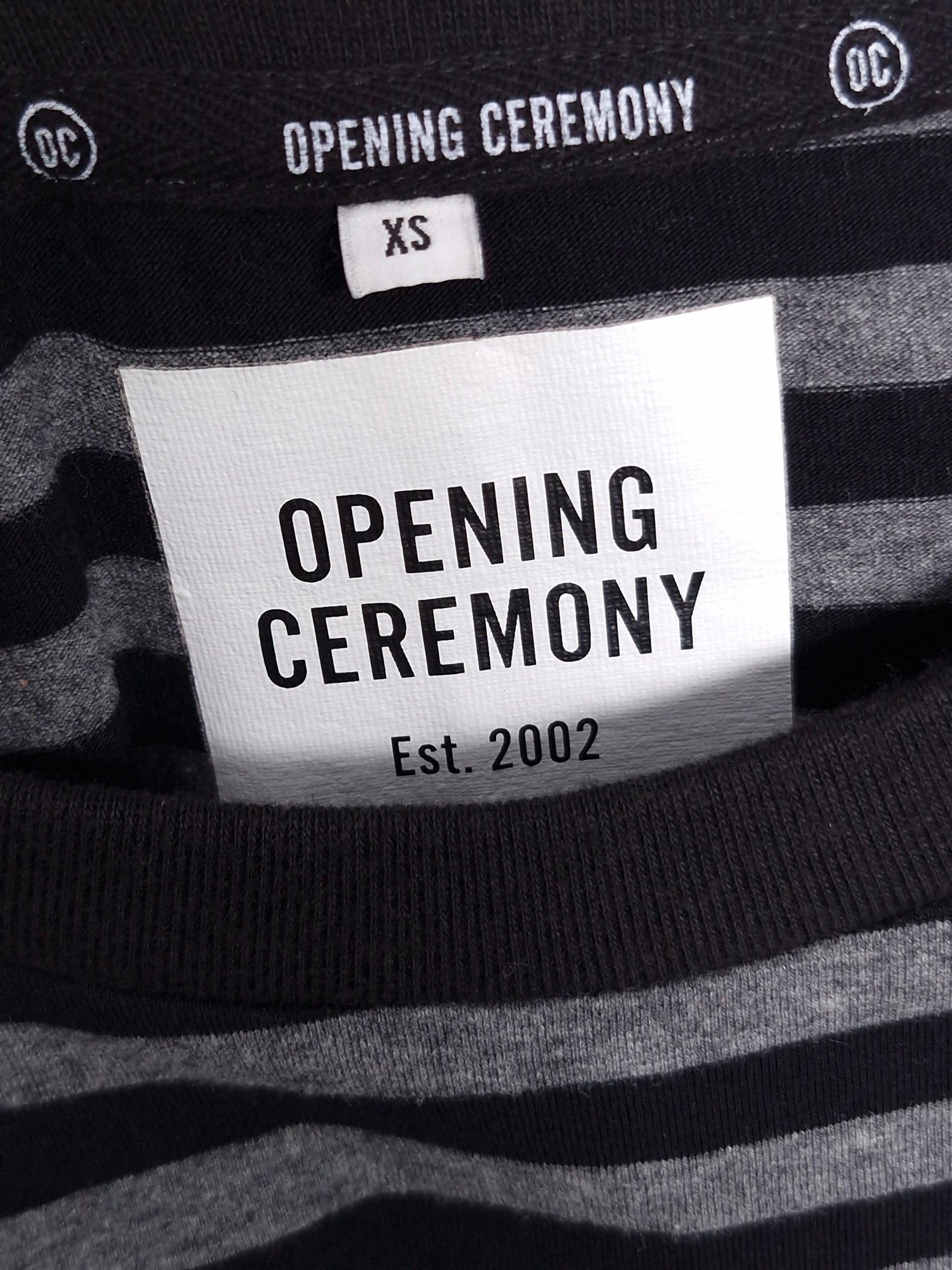 오프닝 세레모니 OPENING CEREMONY 검정 스트라이프 반팔티셔츠 XS [A716] 7