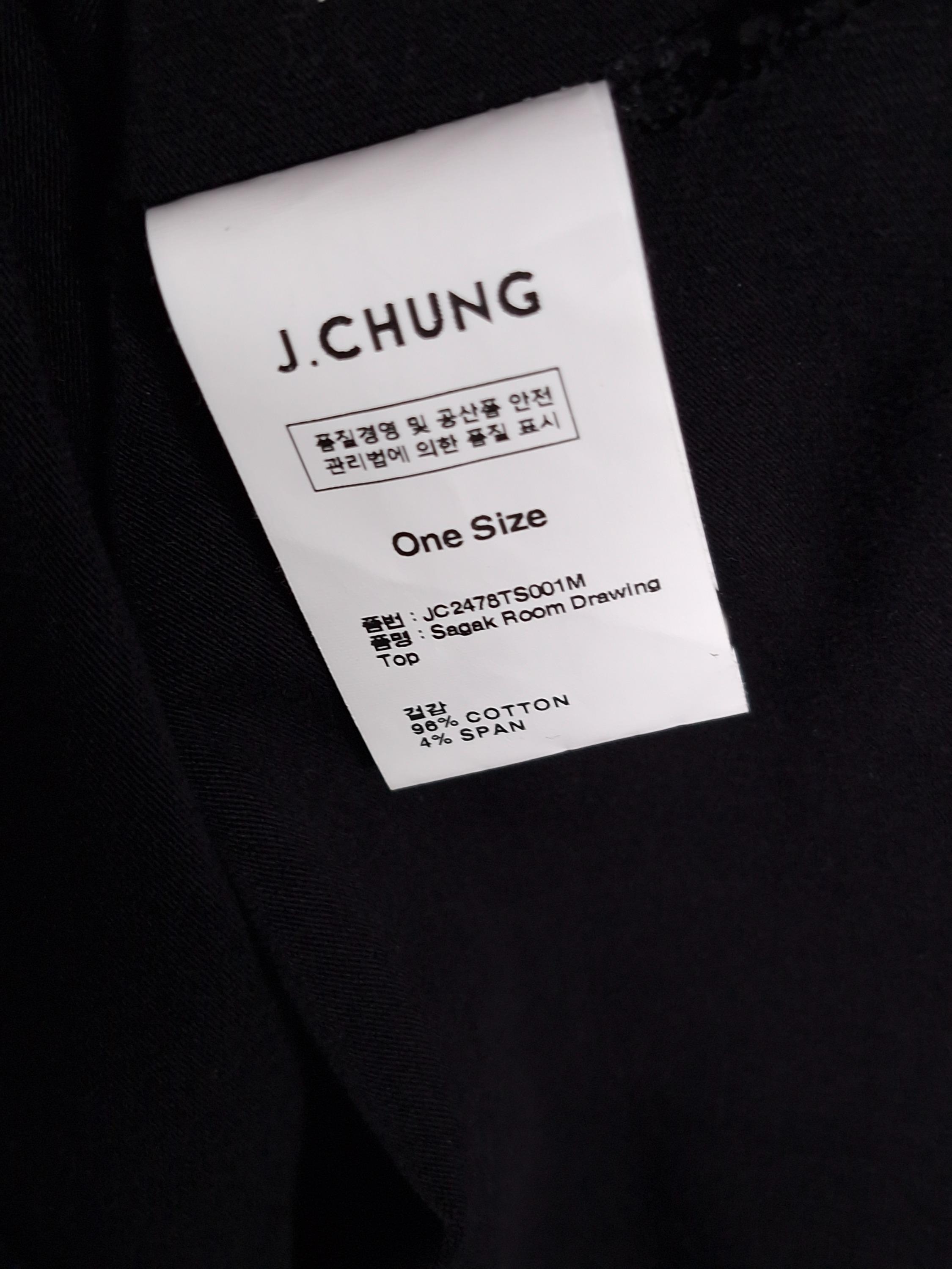 제이청 J.CHUNG 검정 오버핏 반팔티셔츠 One Size [A717] 5