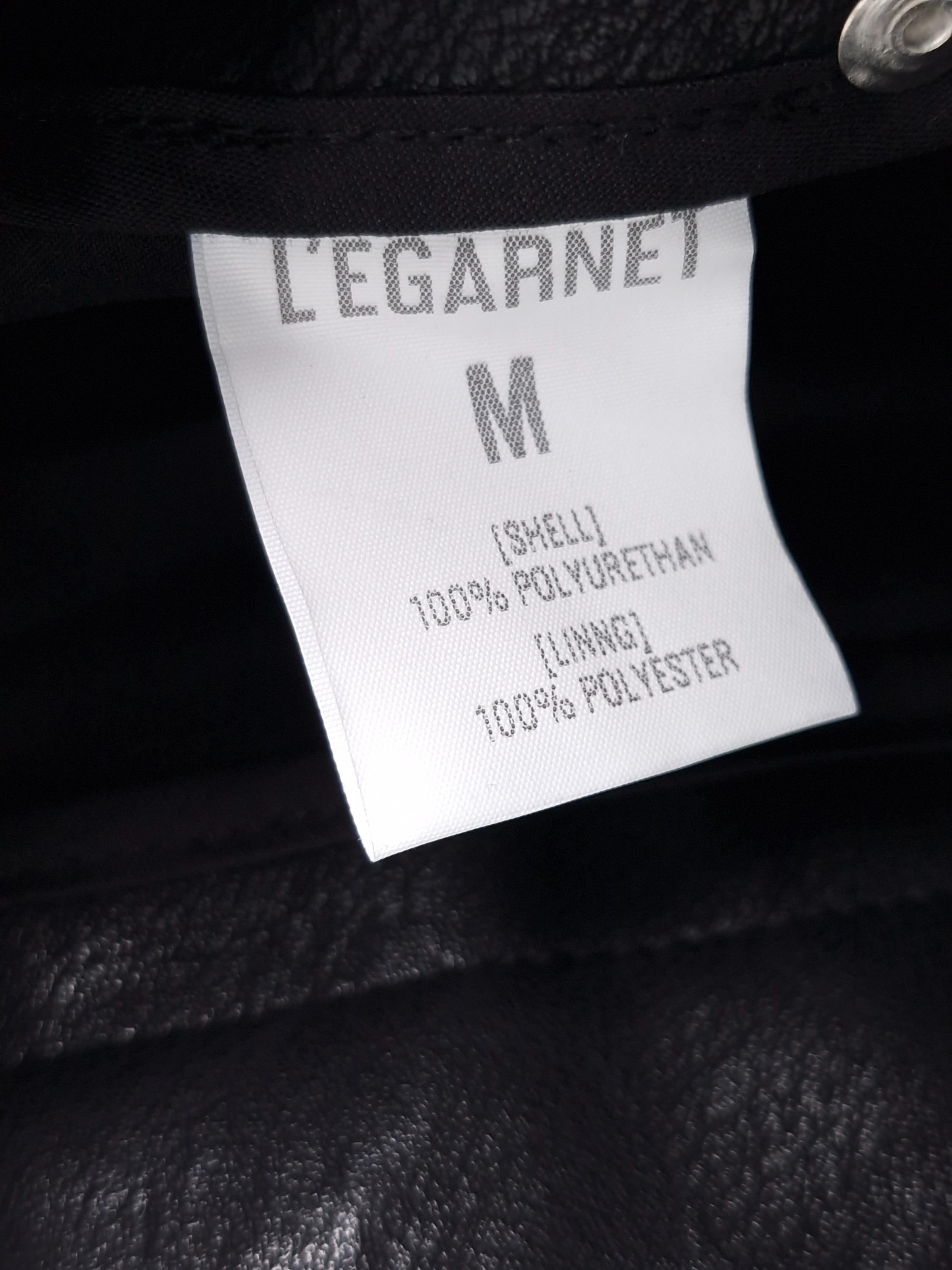 르가넷 L'EGARNET 검정 레더 반바지 M [A730] 5
