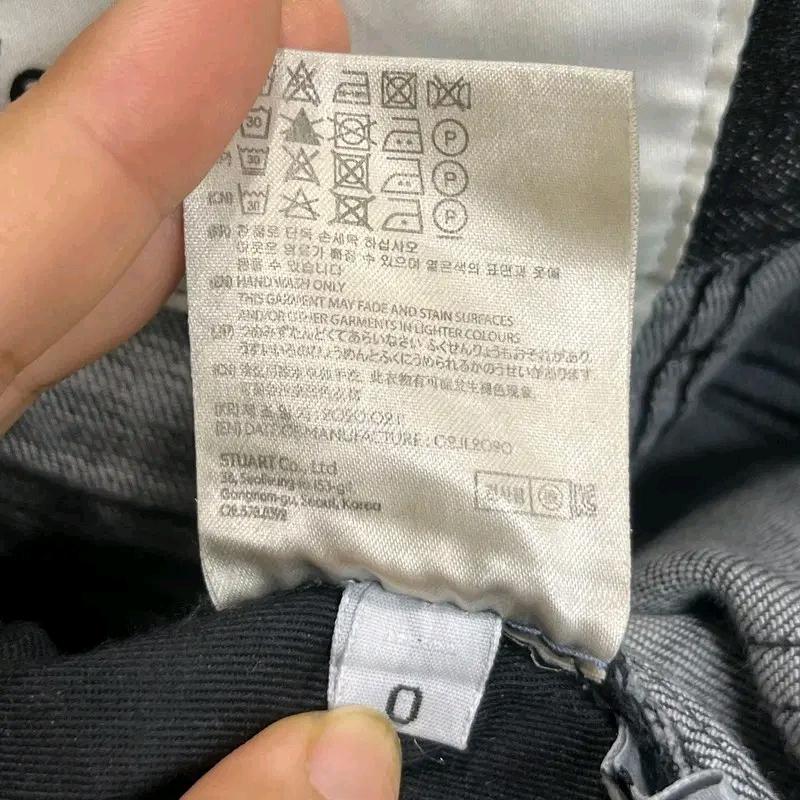 앤더슨벨 여성 밑단언발 흑청바지 0 9