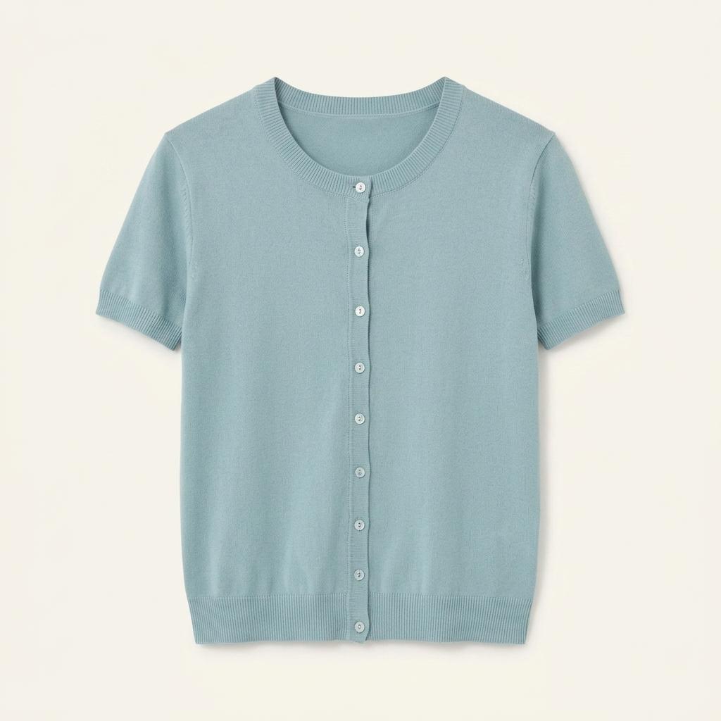 새상품) tannat t/t button half knit cardigan 1