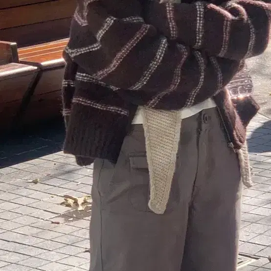 헤이그 a chuncky cardigan brown 헤이그 니트 집업 7