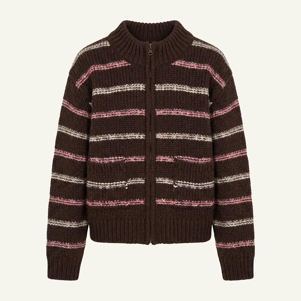 헤이그 a chuncky cardigan brown 헤이그 니트 집업 1