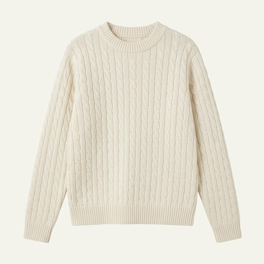 haag a british cable knit (ecru) 1