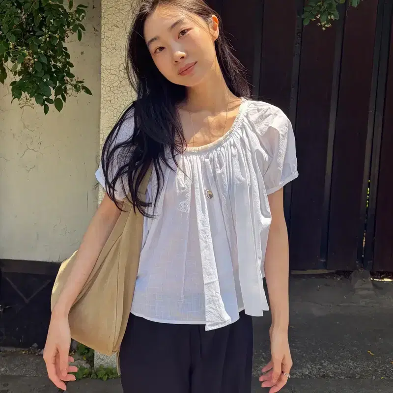 헤이그 에이 퍼프 블라우스 화이트 3