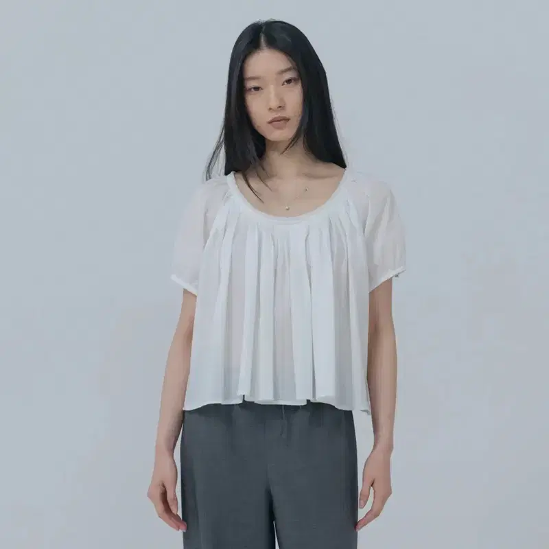 헤이그 에이 퍼프 블라우스 화이트 5