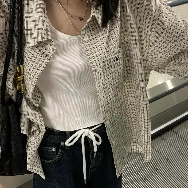 (1회착용) 헤더먼트 Geek check shirts 4