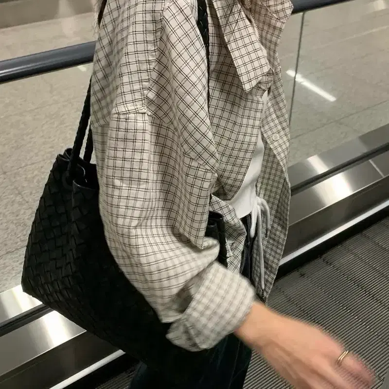 (1회착용) 헤더먼트 Geek check shirts 5