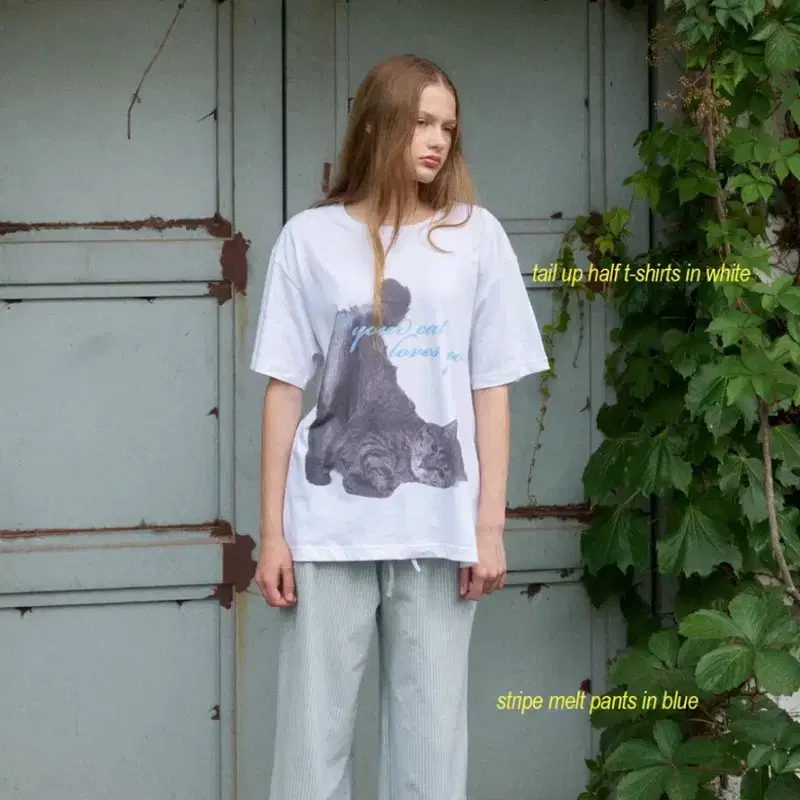헤더먼트 tail up 고양이 티셔츠 2