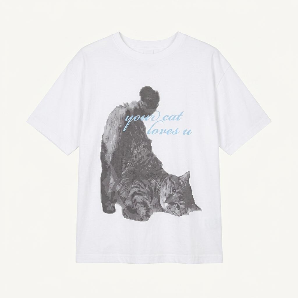 헤더먼트 tail up 고양이 티셔츠 1