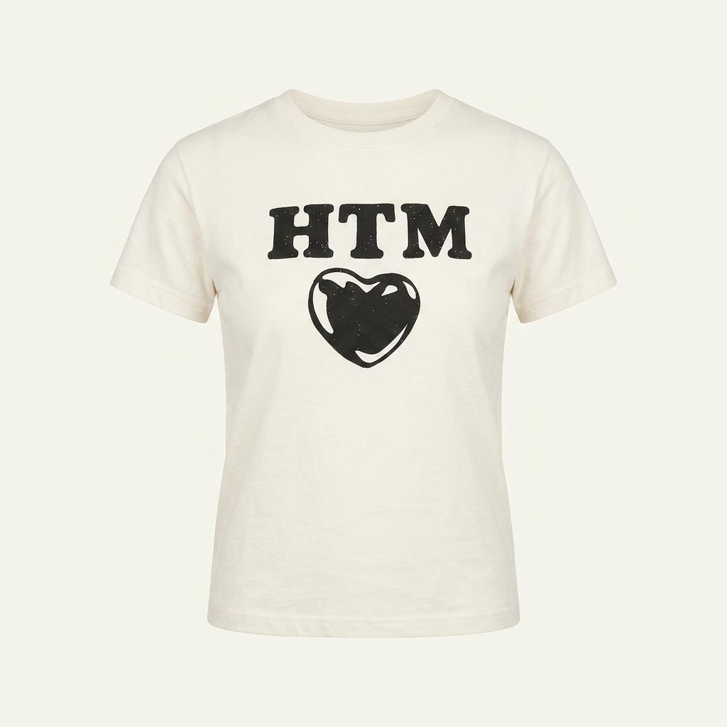 헤더먼트 반팔티 90s heart t-shirts(cream)