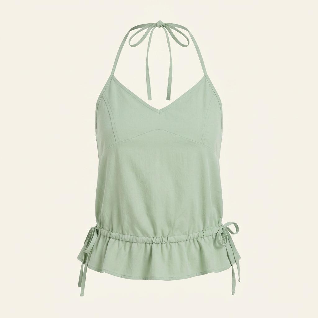 헤더먼트 peplum halter top (mint) 1
