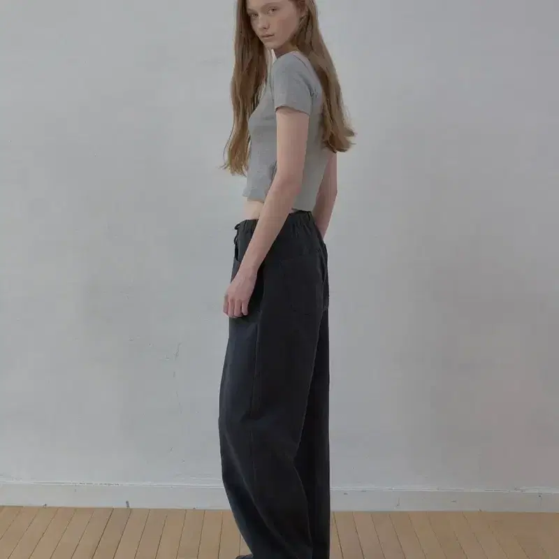 헤더먼트)) worn cotton pants (ash navy) M사이즈 5