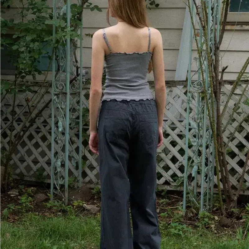 헤더먼트)) worn cotton pants (ash navy) M사이즈 4
