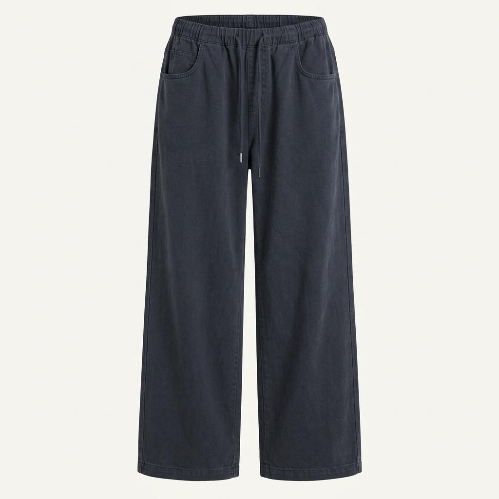 헤더먼트)) worn cotton pants (ash navy) M사이즈 1