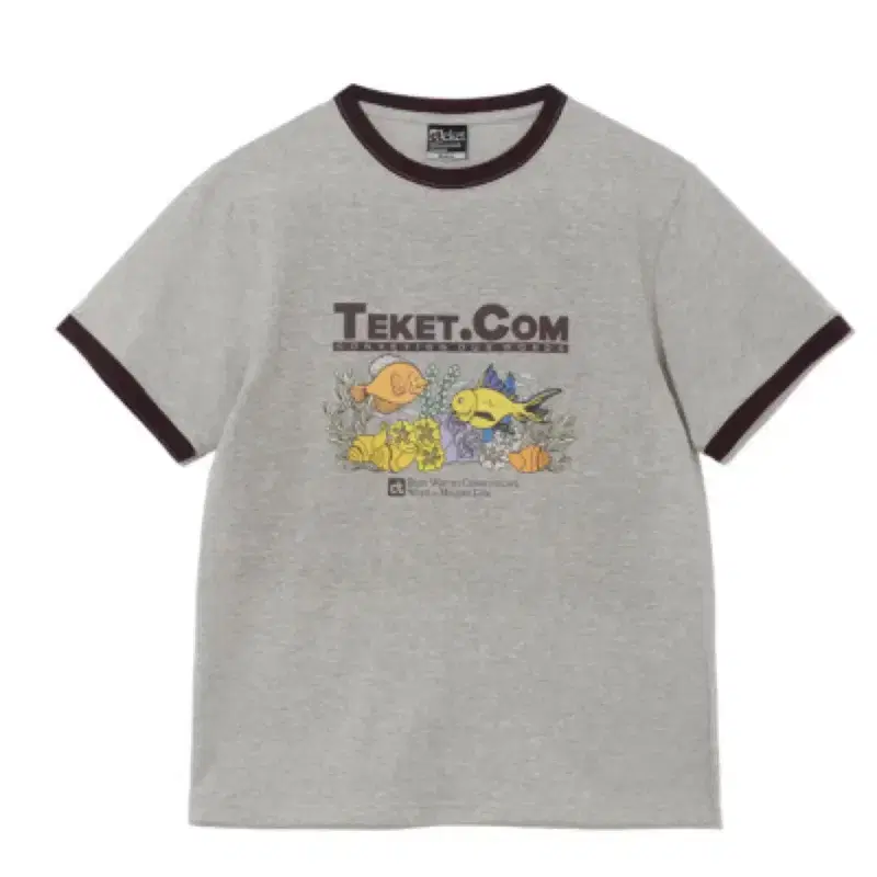 테켓 반팔티셔츠 TEKET Aquarium Tee Melange Gray 4