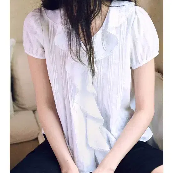 망고매니플리즈 . 프릴블라우스 화이트 4