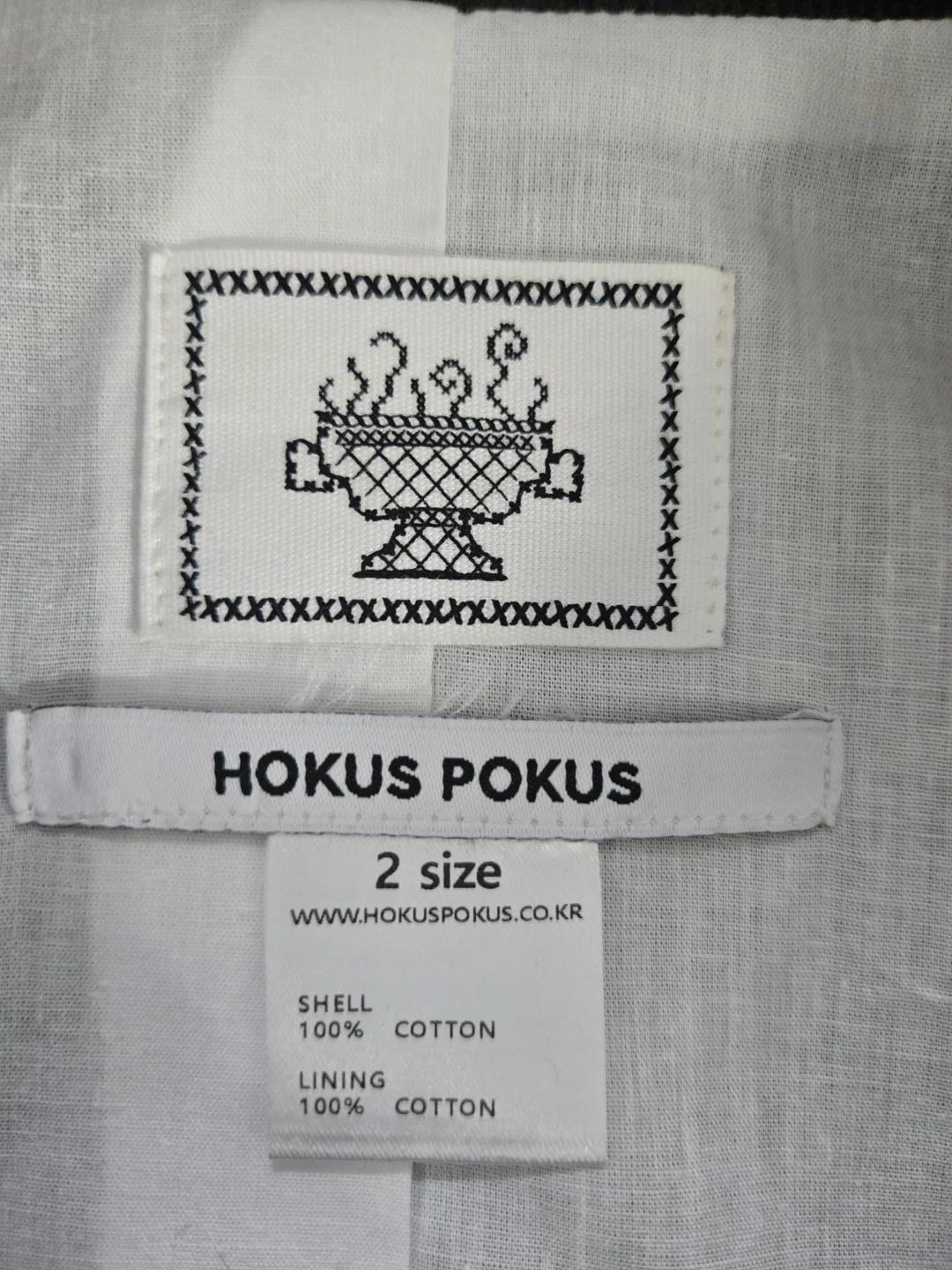 HOKUS POKUS 블랙 자수 코튼 자켓 2사이즈 4