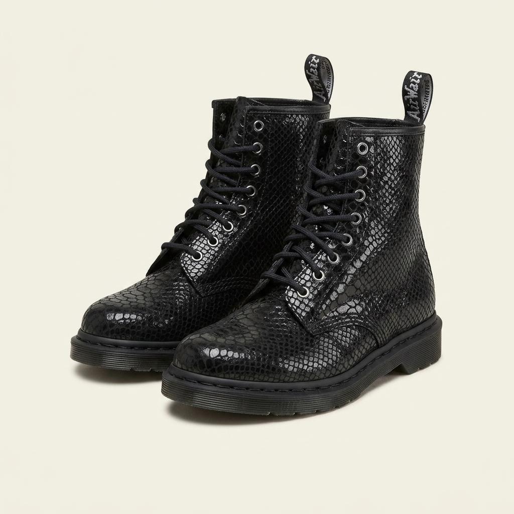 Dr. Martens 1460 Hi-Shine Snake 부츠 B5619