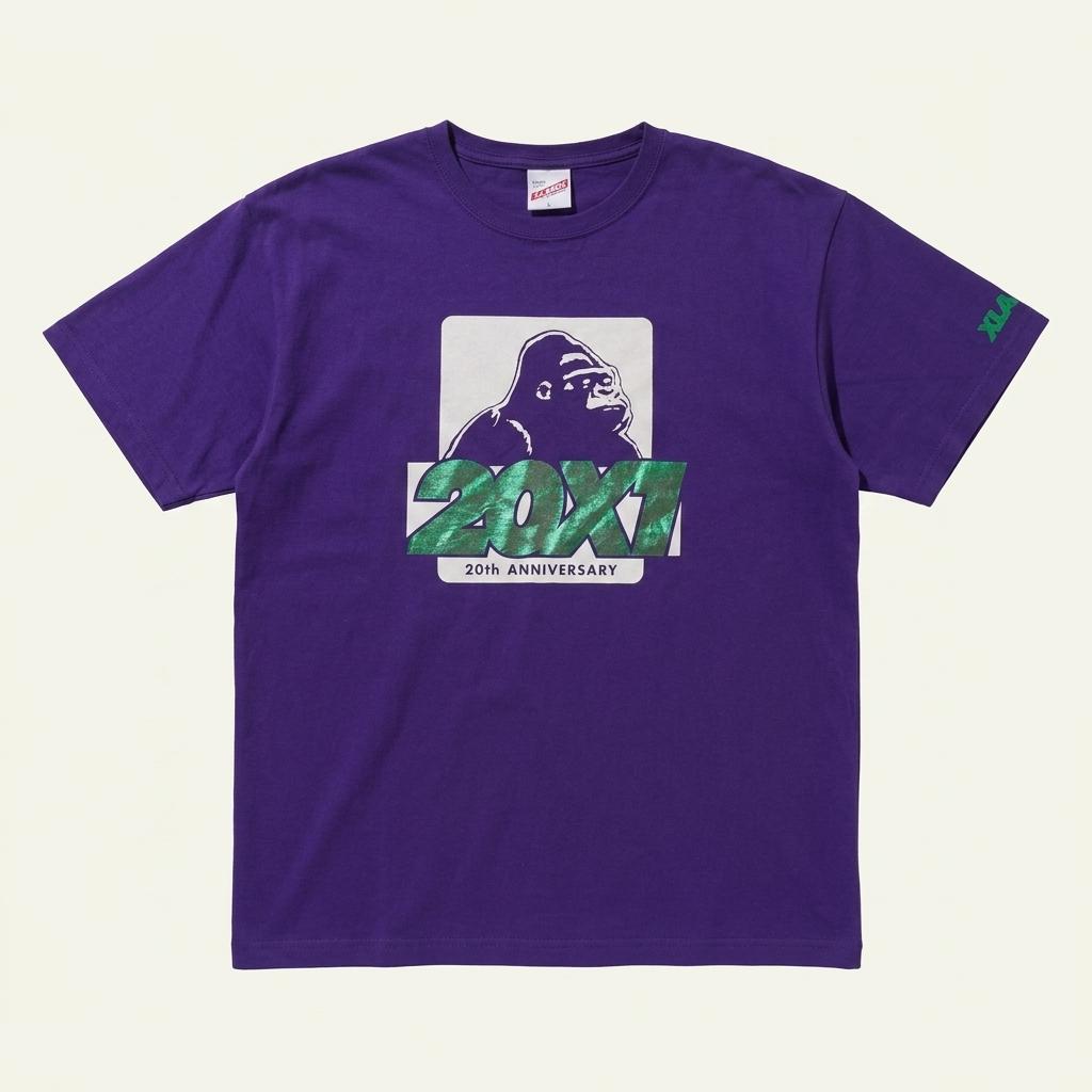 XLARGE 20주년 기념 고릴라 그래픽 반팔 티셔츠