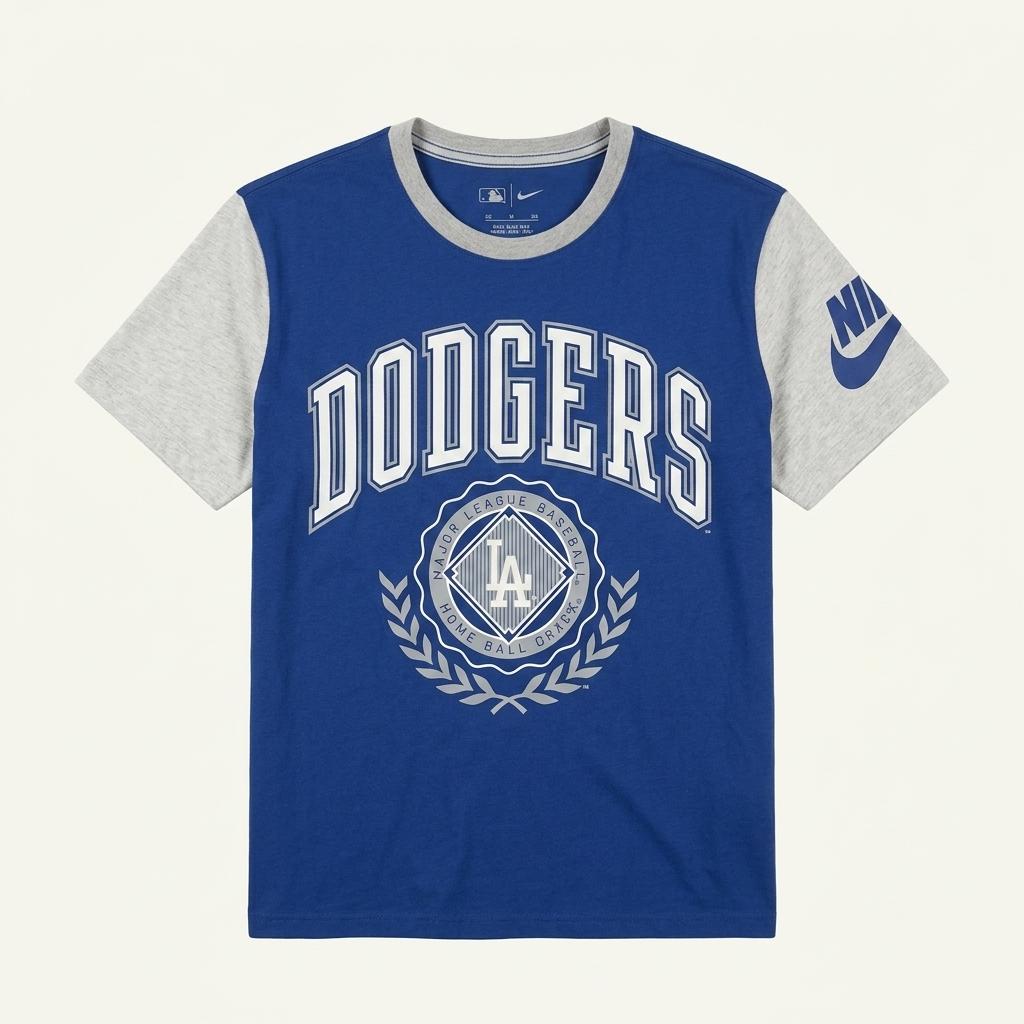나이키 MLB LA 다저스 배색 반팔 티셔츠