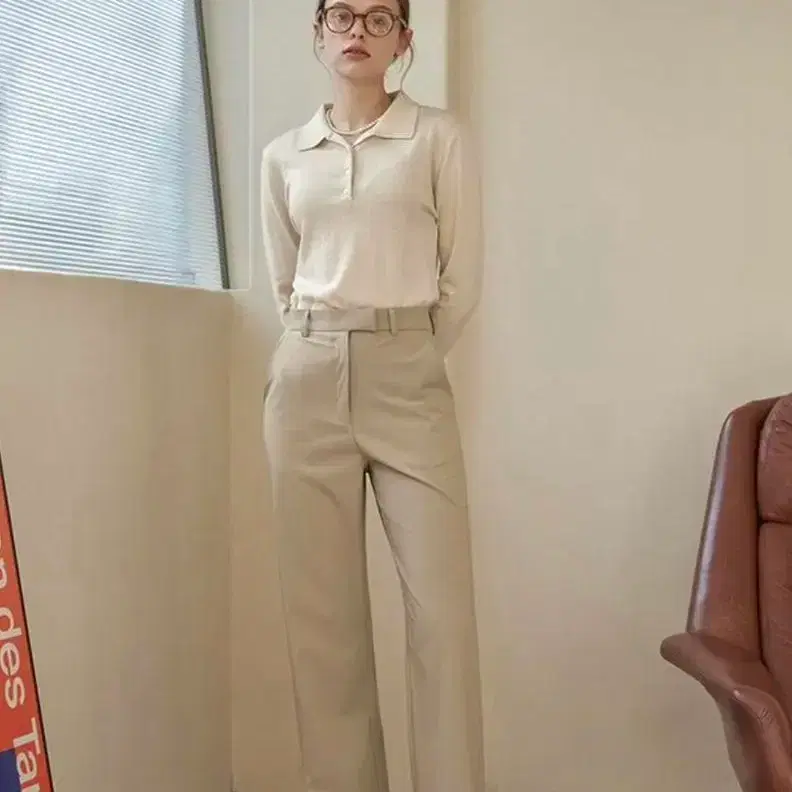 [새상품] 시야쥬(siyazu) 슬랙스(sand beige, L사이즈) 4