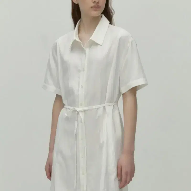 드파운드 벨티드 셔츠 드레스 belted shirt dress 3