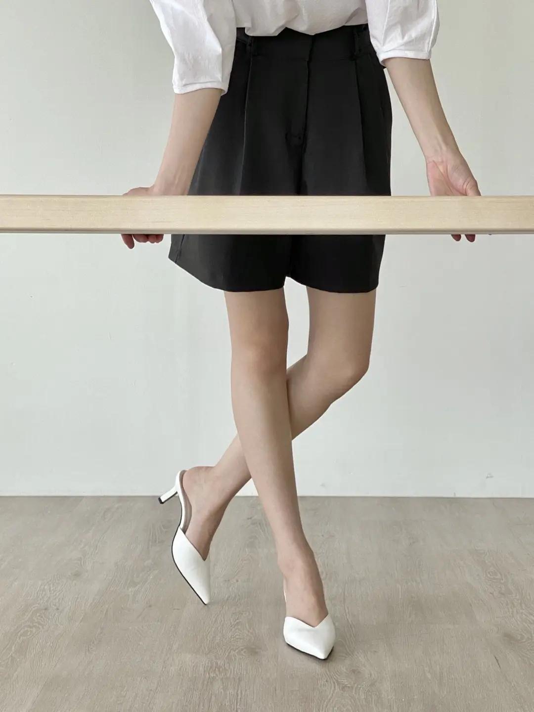 #715 화이트 240-뾰족코 7cm 뮬-새상품 8
