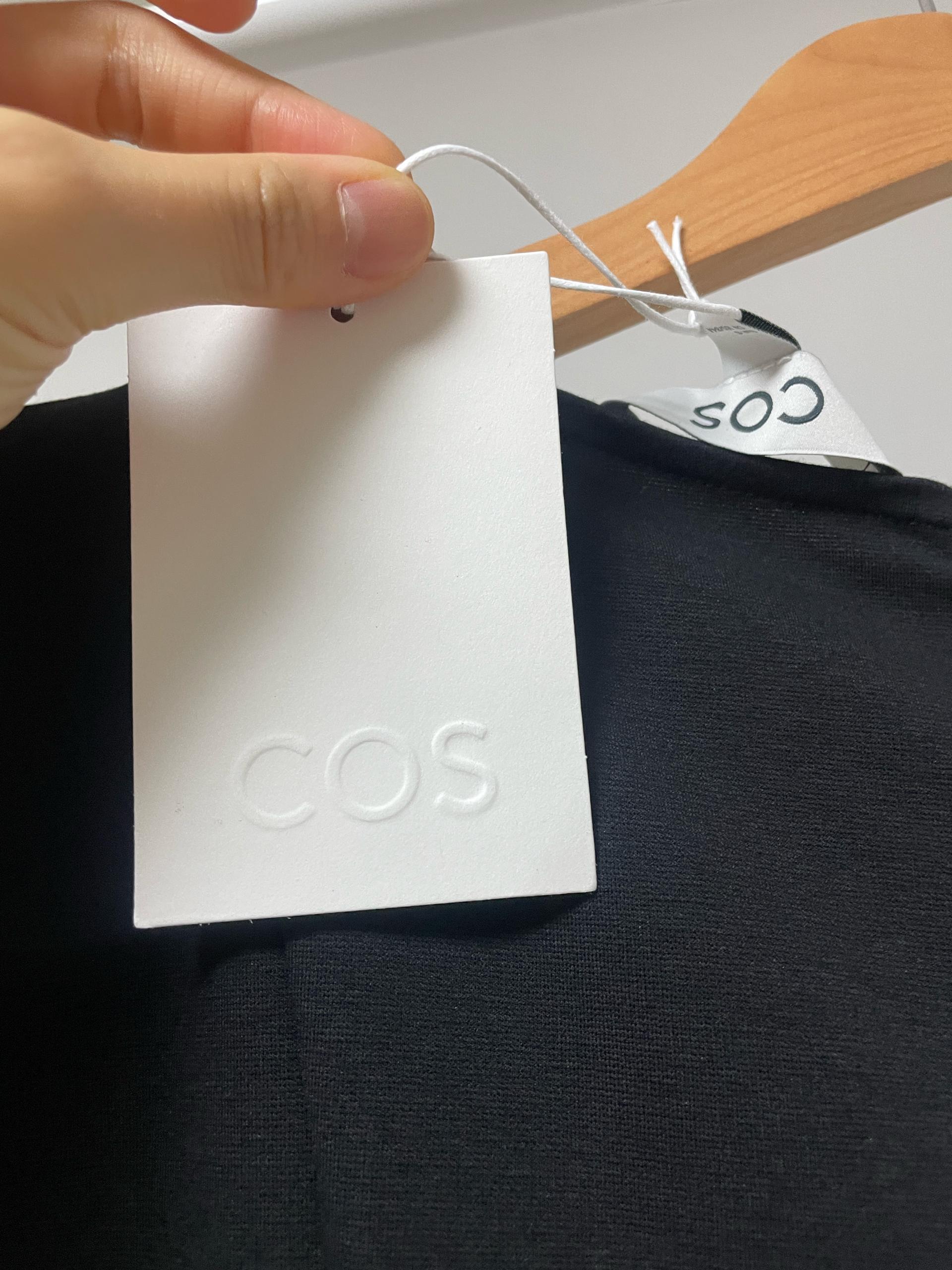 COS 코스 조각적인 저지 미디 원피스 블랙(새상품) 4