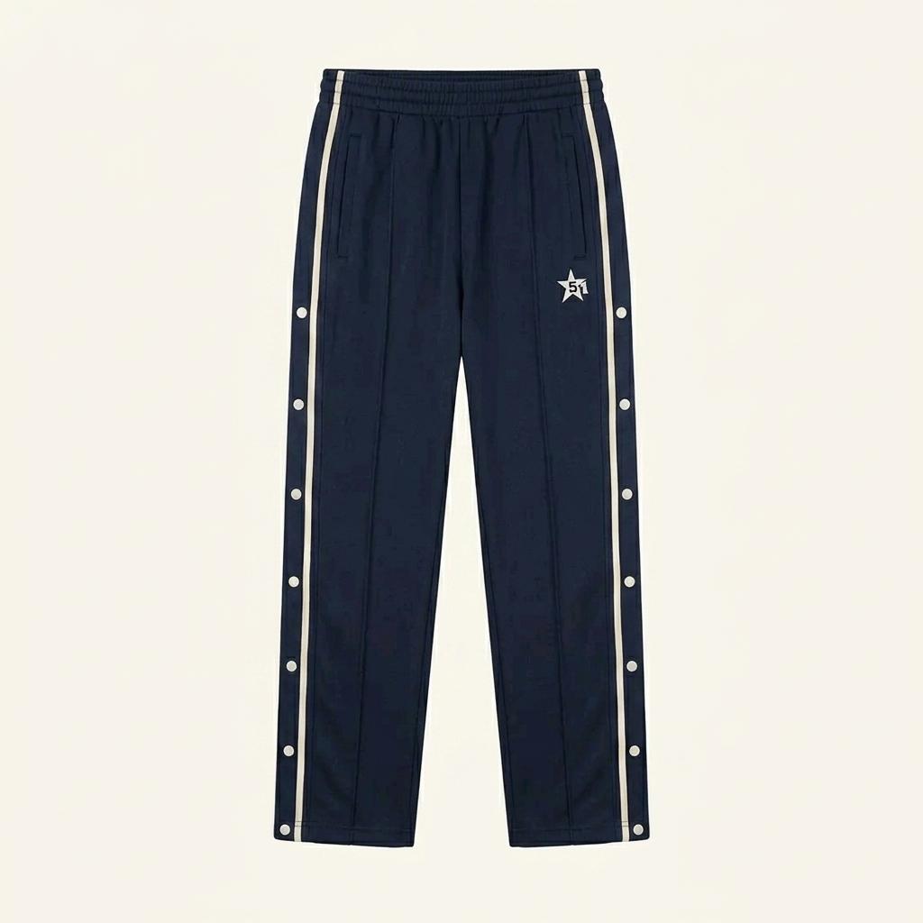 23-24 KBL ALL STAR SIDE BUTTON TRACK PANTS (NAVY) 1