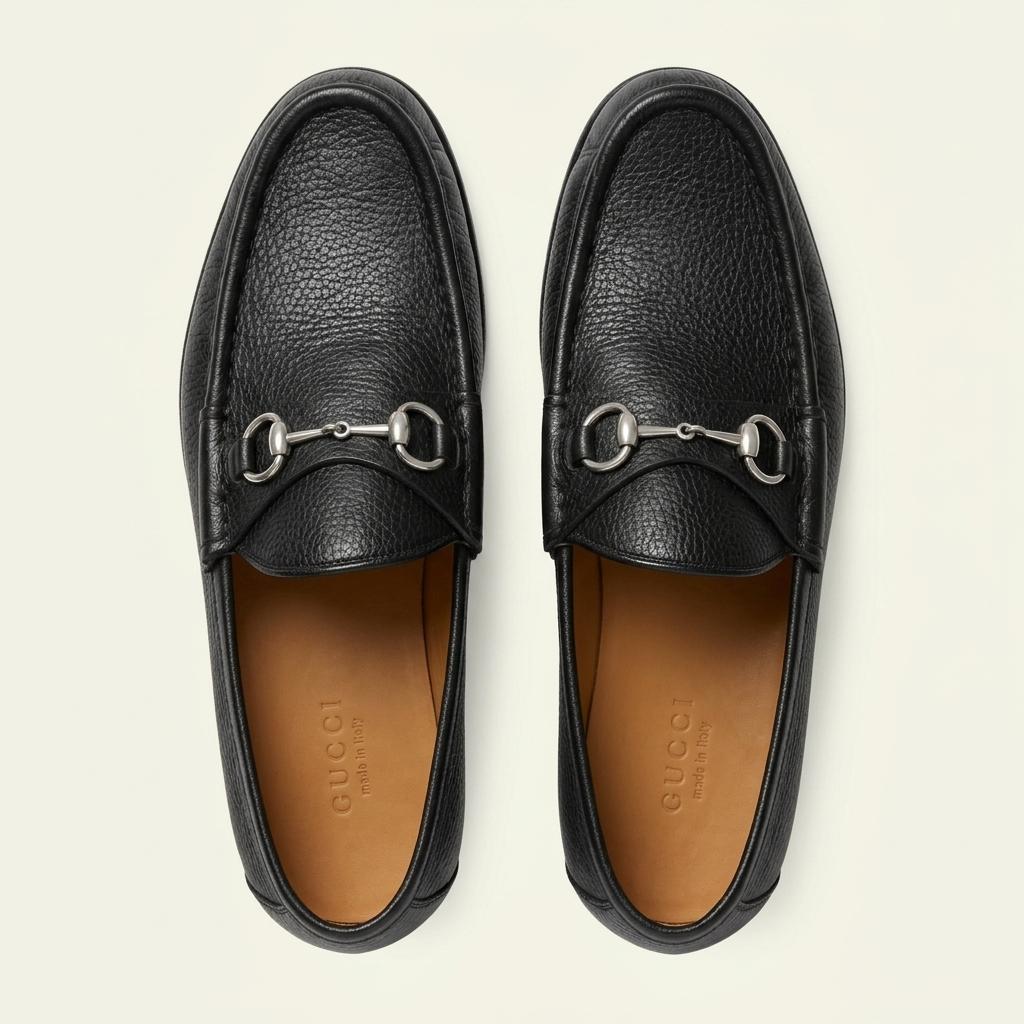 구찌 클래식 홀스빗 가죽 로퍼 블랙