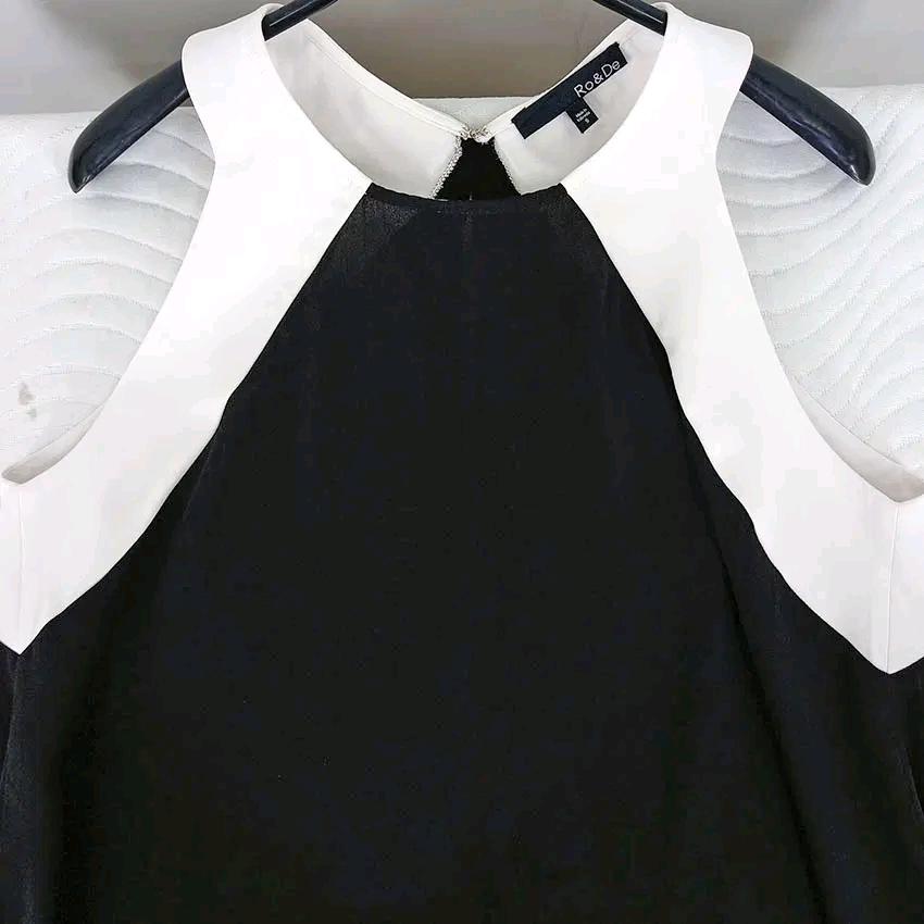 RO&DE 여 여름 뒤트임 쉬폰 민소매블라우스 블랙S(HU46378) 4