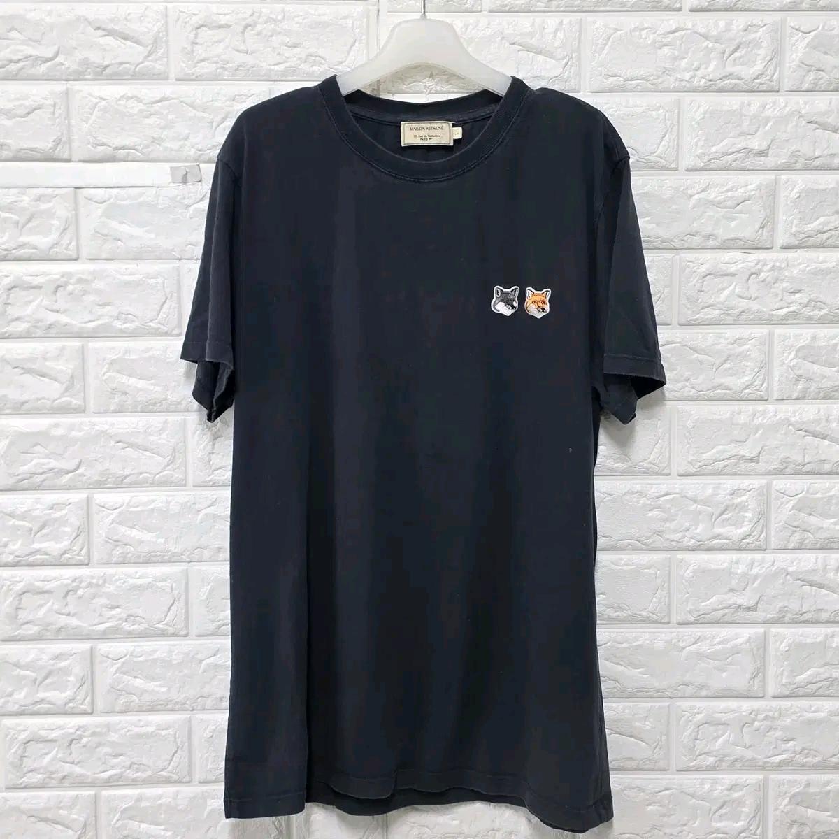 L 메종키츠네 차콜 반팔 티 E528 2